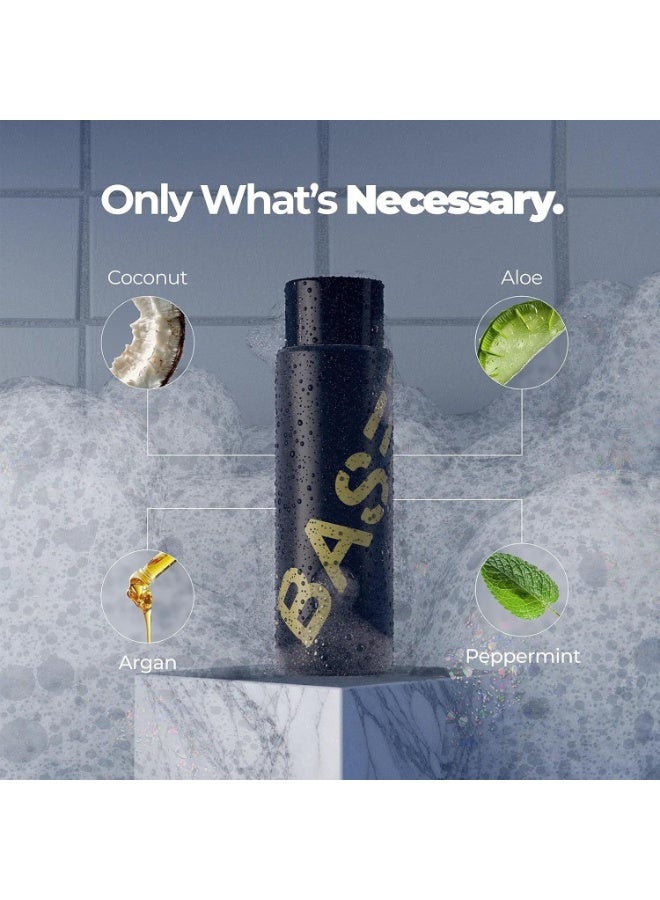 Based 250ml Shampoo with Peppermint Oil, & Coconut Oil, Cleansing Shampoo for Men, No Sulfates, Parabens or Phthalates - Image 4