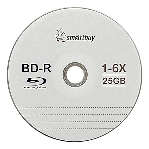 Smartbuy 50 Pack Bd-r 25gb 6X Blu-ray Single Layer Recordable Disc Logo Top Blank Data Video Media 50 Disc Spindle - Image 3