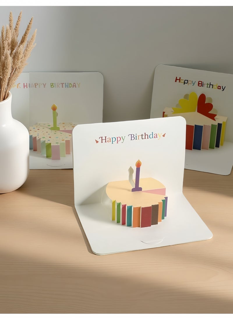 3PCS 3D Pop Up Birthday Cards Handmade Funny Cute Happy Birthday Greeting Cards Gifts for Women Men Kids for Birthday Party - Image 5