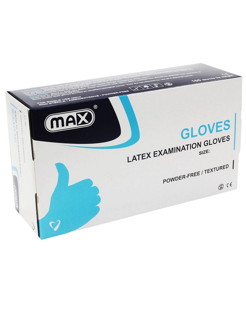Max Max Latex Examination Powder Free Gloves M 
