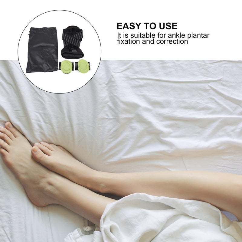 Adjustable Plantar Fasciitis Night Splint with Breathable Insole Green and Black Strap - Image 4