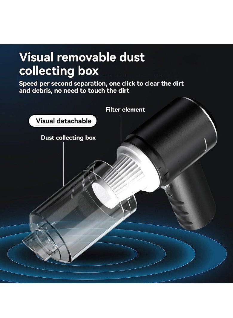 Multifunctional Portable Cordless Vacuum Cleaner/vacuum Pump/dust Collector, 10000pa Suction Power, With Type-c Charging Cable, Suitable For Car, Home, Outdoor, Can Be Used Wet Or Dry, 400ml Large Dust Bin, Removes Allergens (Hair, Dust, Dandruff) - Image 3