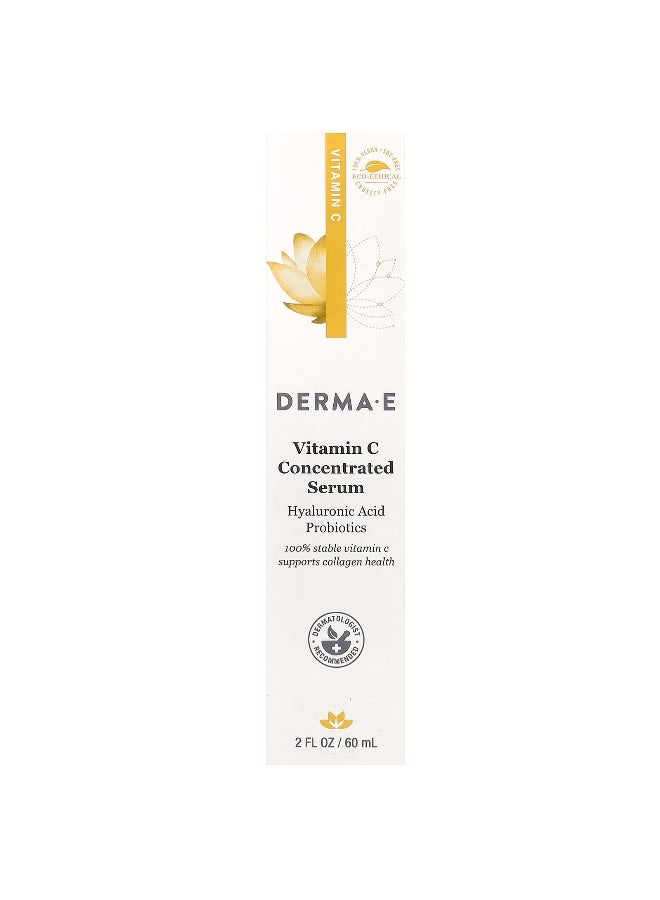 derma-e DERMA E, Vitamin C Concentrated Serum, Hyaluronic Acid Probiotics, 2 fl oz (60 ml)  - Image 2