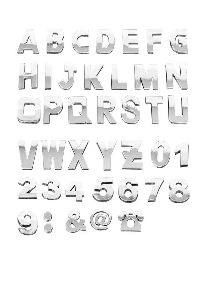 HZEL Car Letters Emblem, 40PCS 3D Number Symbol Vehicle Badge Decal, Weatherproof Adhesive Logo Automotive Side Rear Trunk Outdoor Wall Sticker Decor Accessories, Universal Fit - Image 1