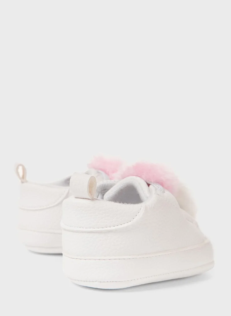 Zippy Infant Pompom Detail Sneakers