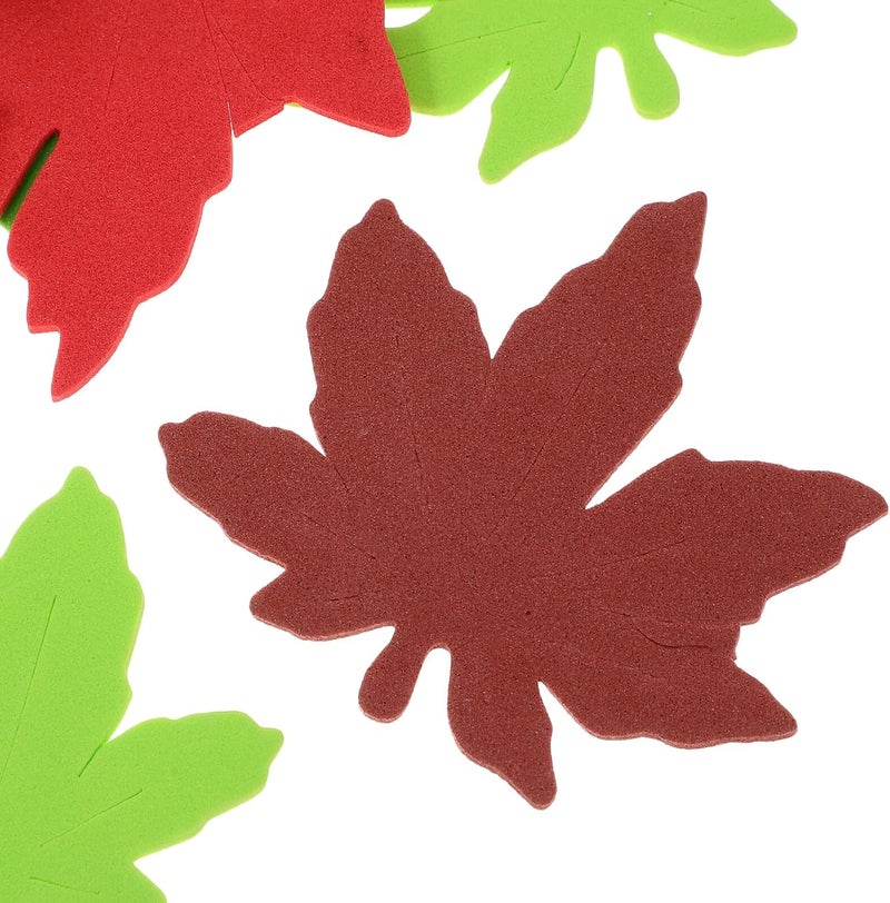 Eva Foam Sticker Decals for Classroom Wall Decor, Kindergarten Cartoon Wall Stickers, DIY Educational Bulletin Board Decorations, Leaf Design Set of 4 - Image 3