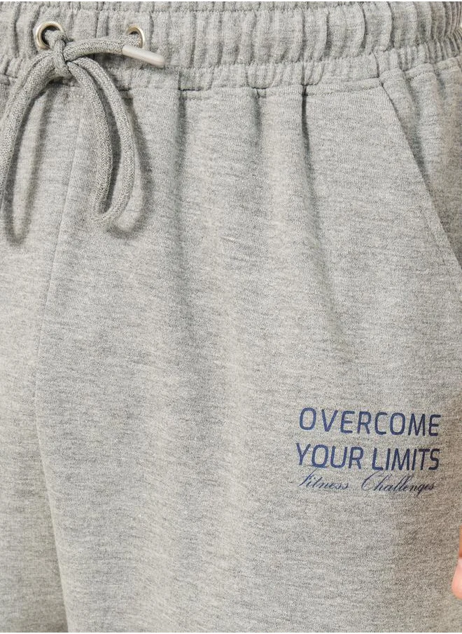 Styli Oversized T-Shirt and Slogan Print Joggers Training Set