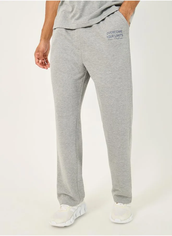 Styli Oversized T-Shirt and Slogan Print Joggers Training Set
