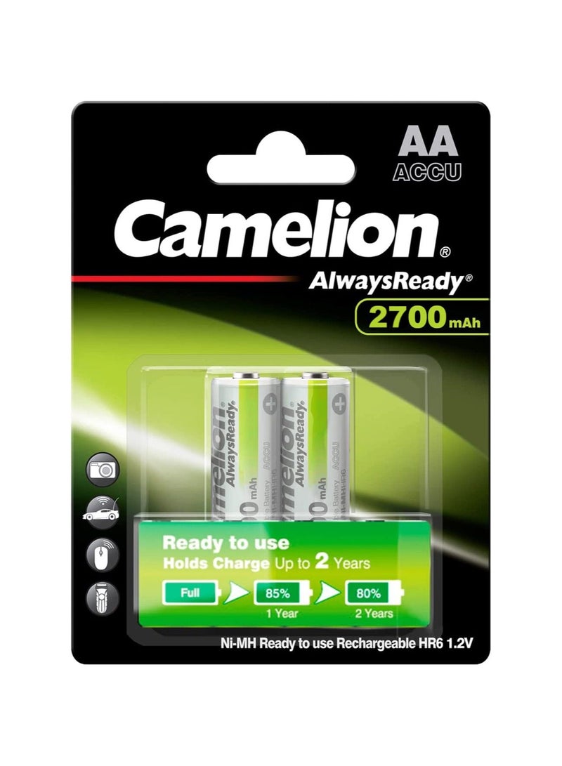 Camelion Camelion Always Ready Akku (NiMH, HR6, AA, 2700 mAh, 2er) - Image 1
