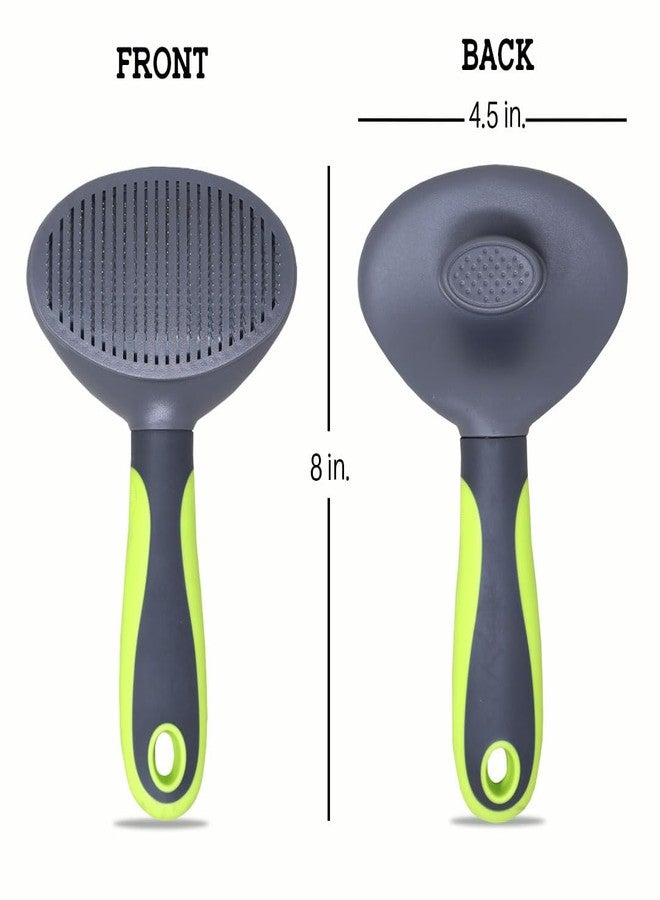 Plushmate Grooming & Cleaning Thin Slicker Brush for Dogs & Cats with Soft Grip Handle, Easy to Remove Loose Undercoat, Pet Massaging Tool Suitable for Long or Short Hair (Oval Shape) - Image 2