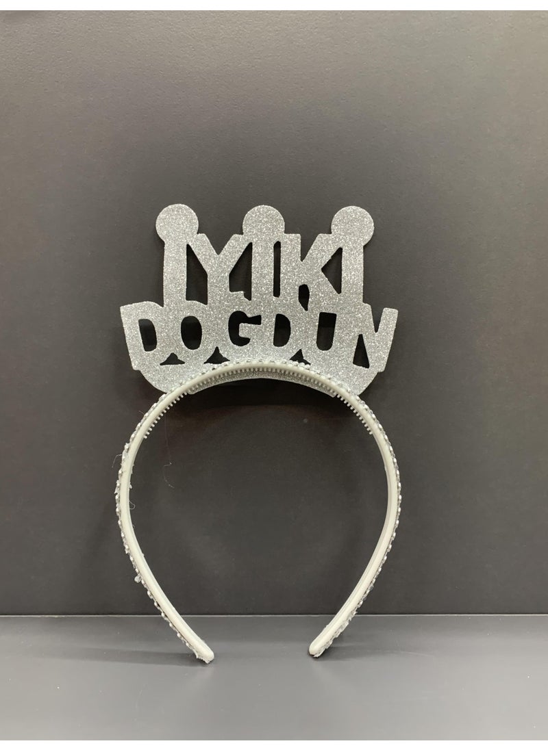 My Party Ready Happy Birthday Silver Eva Party Crown 