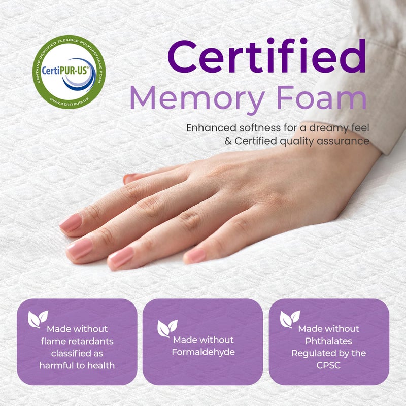GAESTE 5 Inch Twin Cooling Gel Memory Foam Mattress Medium Firm Pressure Relief CertiPUR-US Certified Foam, Mattress in a Box Comfort & Supportive and Supportive No Fiberglass (Twin, 5 in) - Image 4