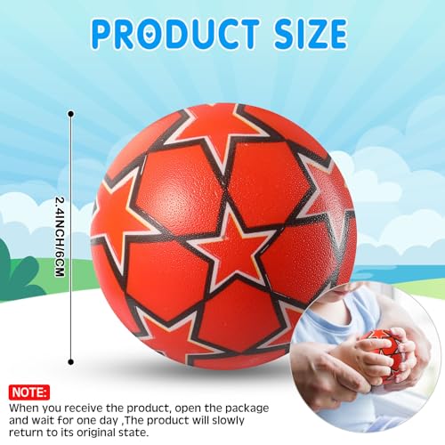 Yunsailing كرات ضغط صغيرة من يونسيلينغ 108 قطعة 24 بوصة كرات فidget حسية صندوق كنز جوائز ألعاب تخفيف الضغط الناعمة المتنوعة لتمارين اليد والمعصم والأصابع للبالغين والمراهقين هدايا الحفلات والفصول الدراسية - Image 5