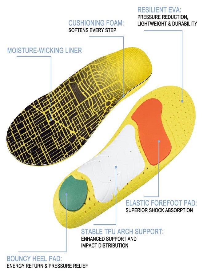 SOPROM Hiking Low/High/Medium Arch Support Insoles Inserts for Men & Women Hikers for Hike Boots & Shoes-Medium Arch,Small - Image 2