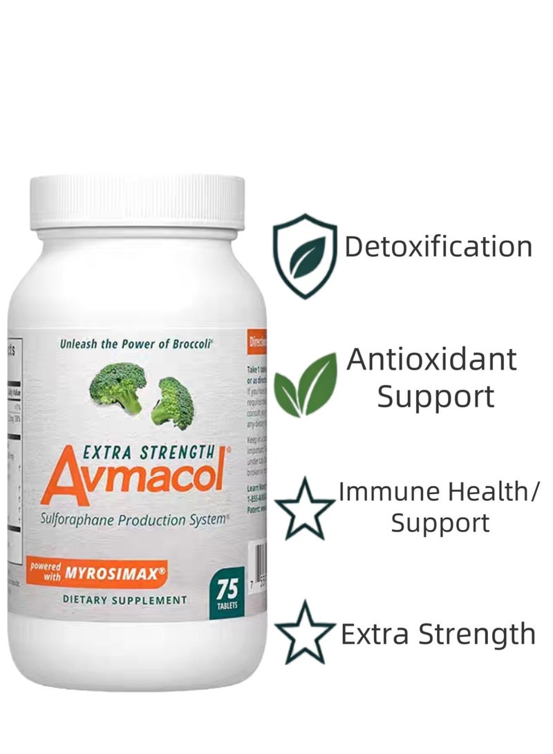 Nutramax Laboratories Avmacol Extra Strength #1 Researched Sulforaphane-Producing Brand for Detoxification, Antioxidant Support, Immune Health, Adults & Children, Moringa, 75 Tablets - Image 5