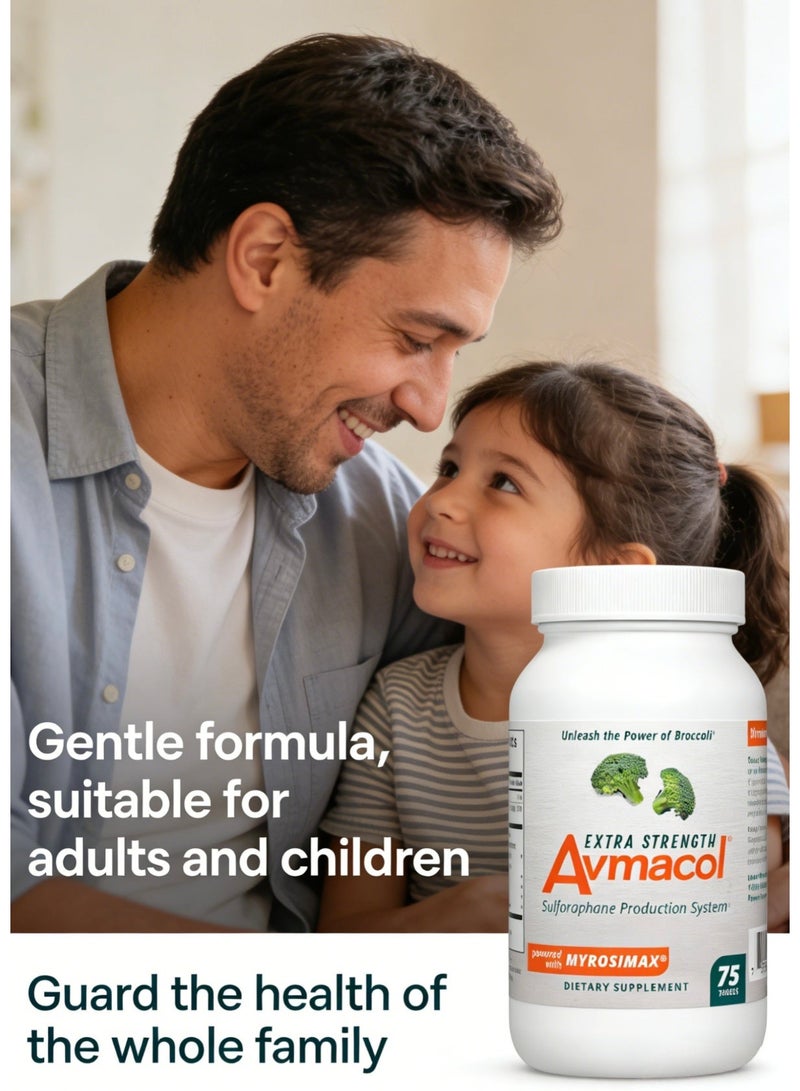 Nutramax Laboratories Avmacol Extra Strength #1 Researched Sulforaphane-Producing Brand for Detoxification, Antioxidant Support, Immune Health, Adults & Children, Moringa, 75 Tablets - Image 3
