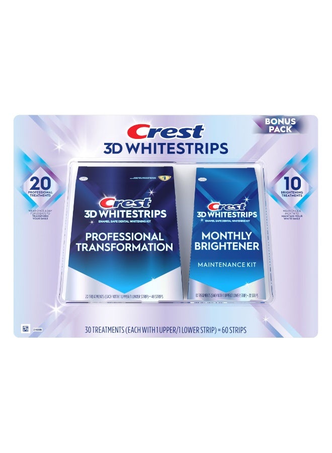 Crest 3D Whitestrips 20 Professional Treatments with 10 Bonus Brightening Treatments
