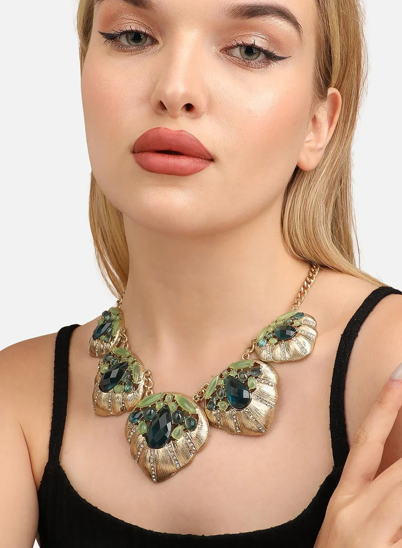 SOHI Designer Statement Stone Artificial Necklace Jewellery