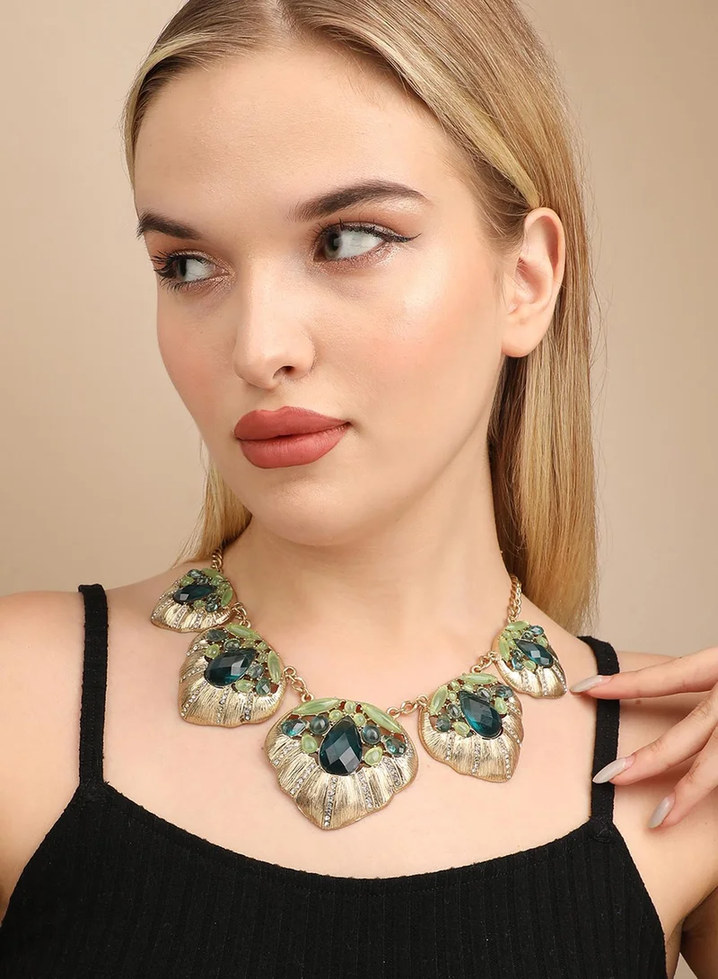 SOHI Designer Statement Stone Artificial Necklace Jewellery