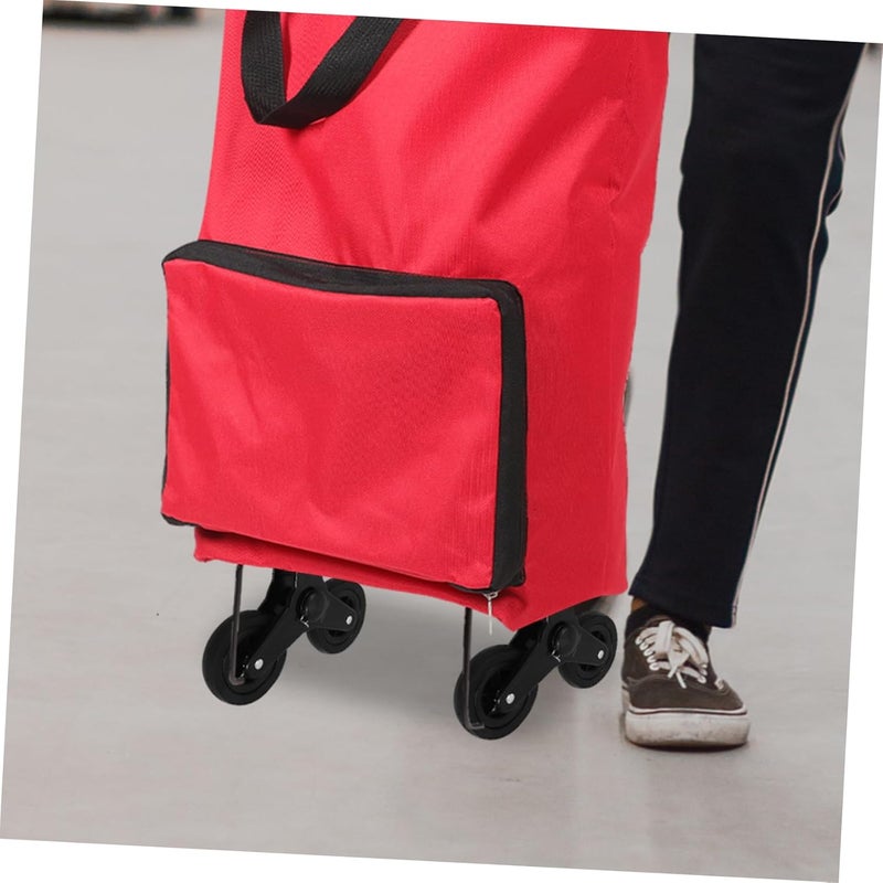 PartyKindom مجموعة استبدال عجلات صعود السلالم لعربة التسوق، مجموعة من 2 عجلة كاستير ثقيلة لعربة اليد - Image 4