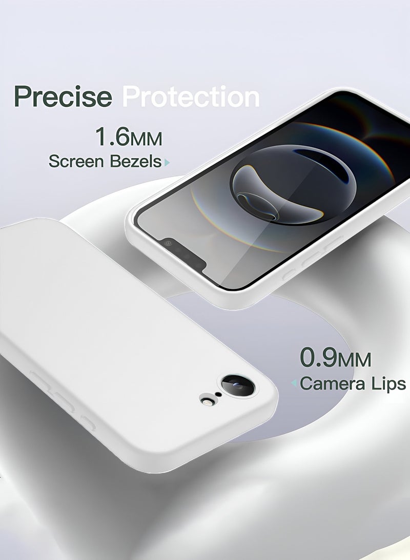 دبليو تيك غطاء غطاء جراب سيليكون سائل ناعم بريميوم من ابل ايفون 16 اي 5 جي 2025 - ابيض - Image 4