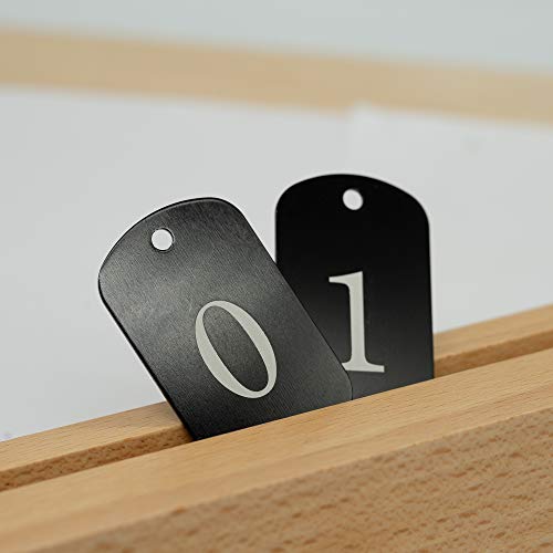 StayMax Aluminum Numbered Tags Key Tags ID Tags (1-50, Black) - Image 3