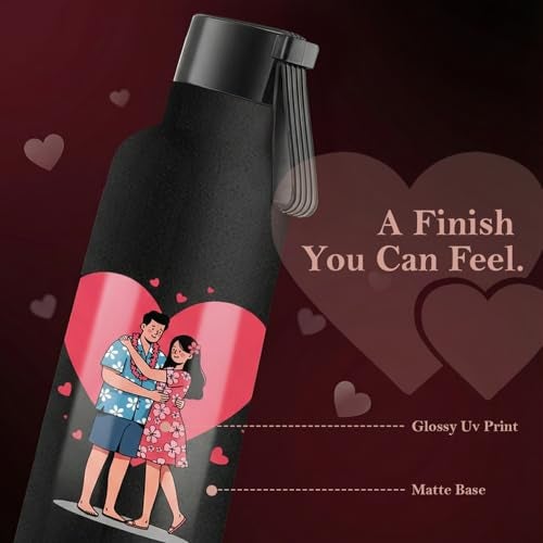 Perch Oasis Pro Insulated Steel Water Bottle 760ml | ISI Certified Hot & Cold Leakproof Flask | BPA-Free Valentine Gift Bottle for Couples, His & Her, Office, Gym & Home | Bliss - Image 4