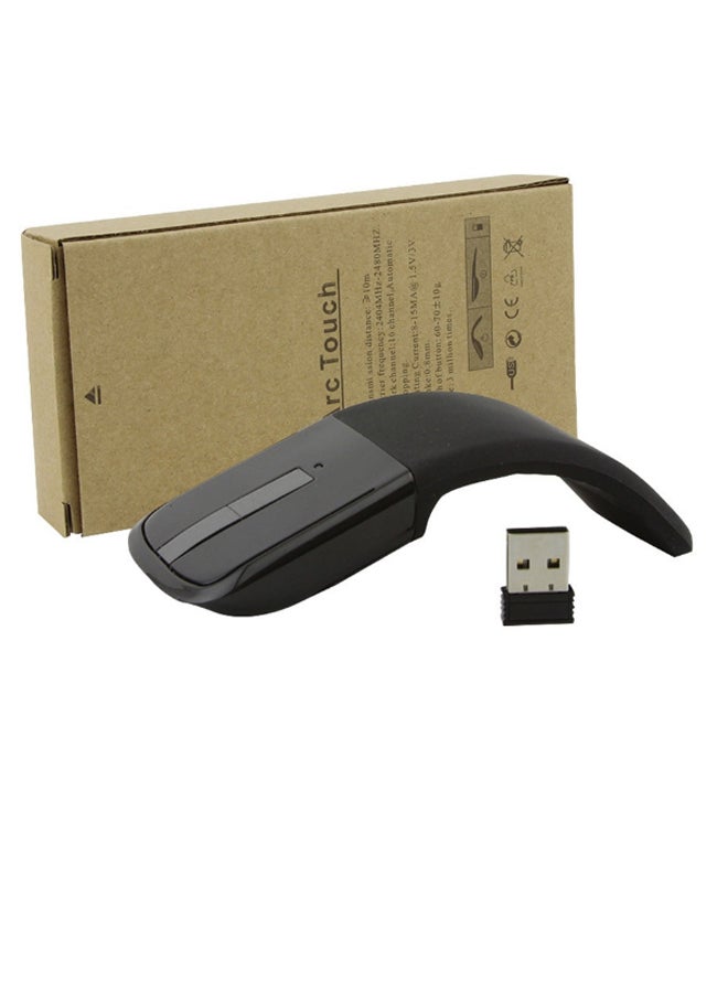 Wireless Foldable Arc Touch Gaming Mouse With USB Receiver - Image 1