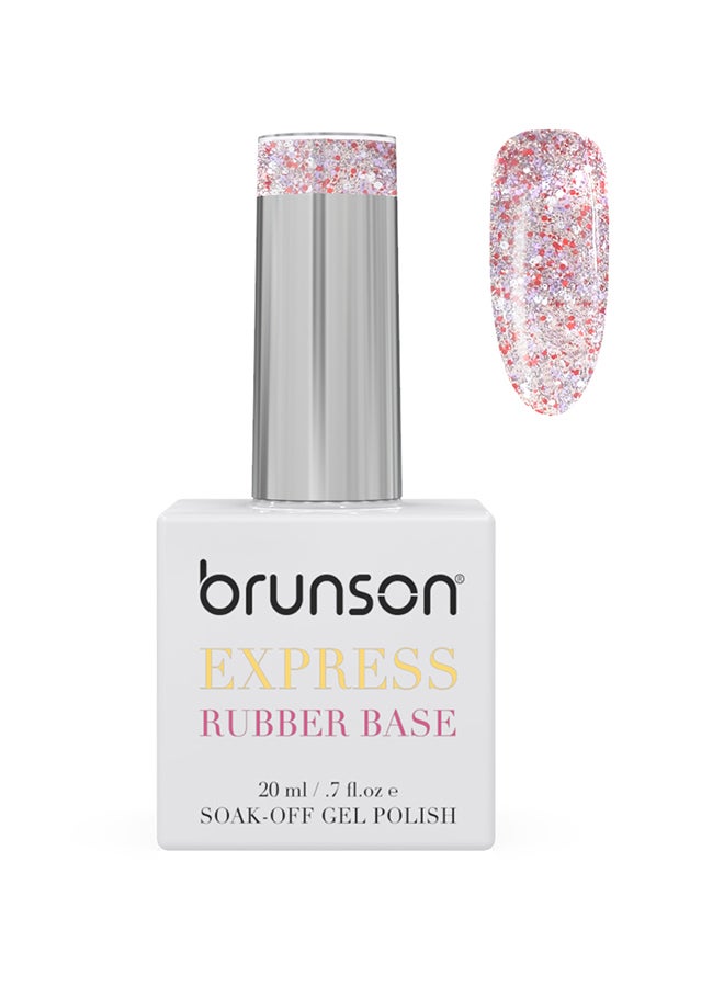 Rubber Base Gel Nail Polish Long Lasting Gel Polish Base for Chip-Free Shine Strengthens French Manicure Rubber Base Coat UV/LED Rubber Gel Soak Off Hard Gel Polish for Nail Extension Gel 20ml