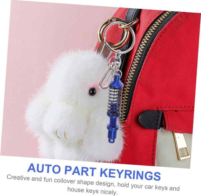 10pcs Keychain Bag Pendant Automotive Key Holder Fun Spring Design for Car Enthusiasts - Image 2
