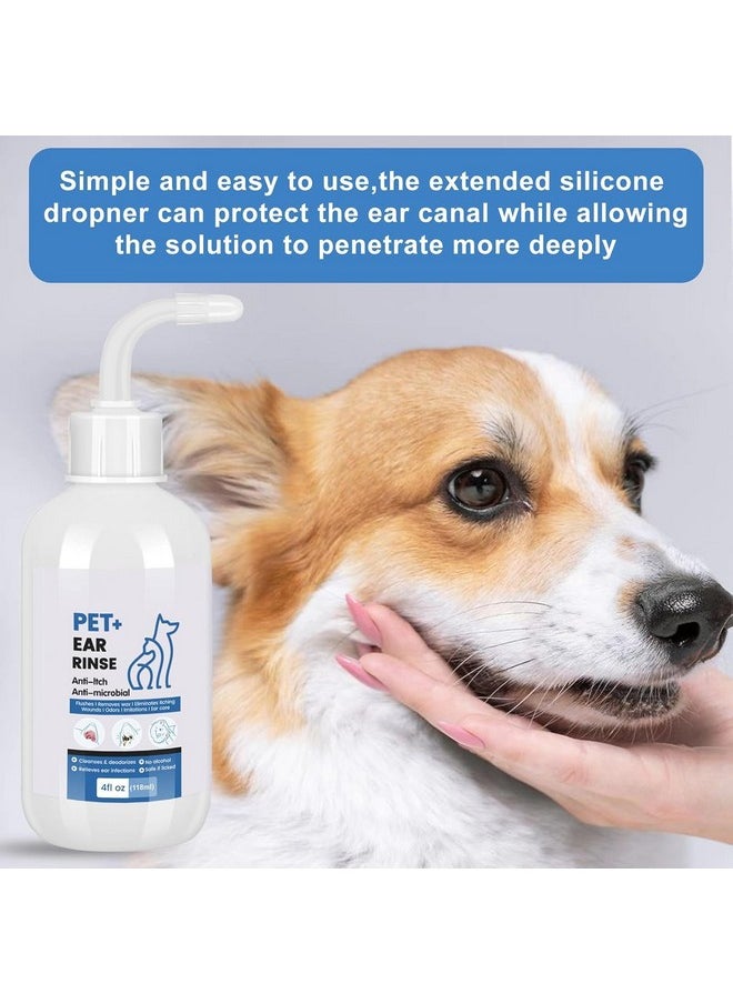 Generic Dog Ear Cleaner - Dog Ear Inflammation Therapy with 0.012% Hypochlorous Acid for Itch Relief, Soothe Ear Inflammation, Removes Wax, Odor, with 30 Cotton Swabs, 4 Fl oz  - Image 2