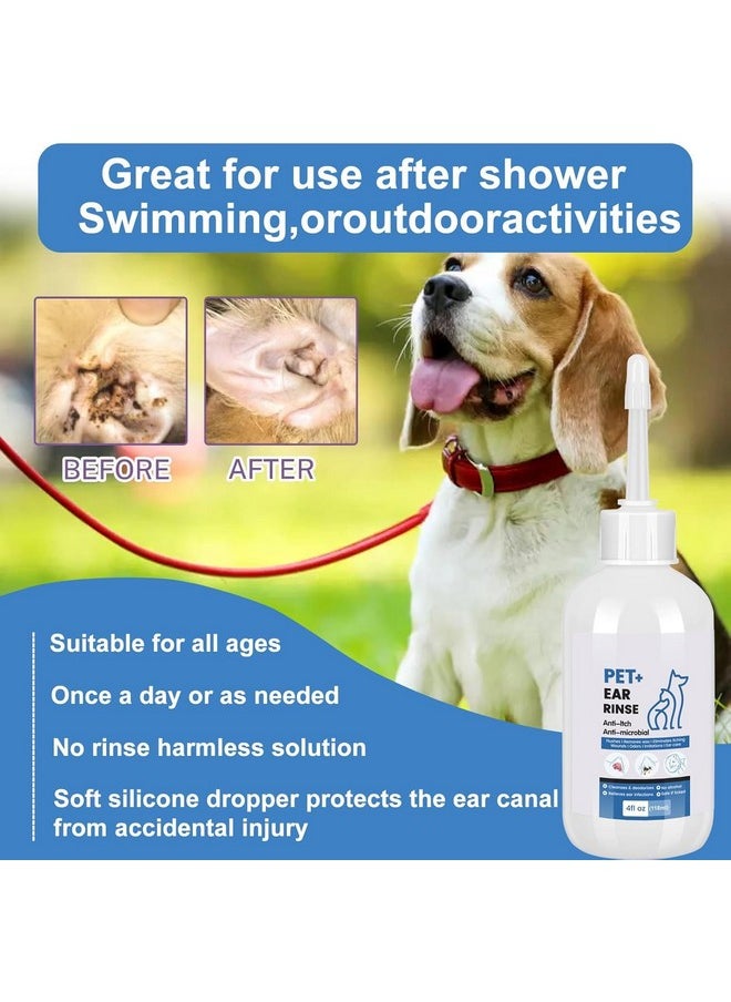 Generic Dog Ear Cleaner - Dog Ear Inflammation Therapy with 0.012% Hypochlorous Acid for Itch Relief, Soothe Ear Inflammation, Removes Wax, Odor, with 30 Cotton Swabs, 4 Fl oz  - Image 4