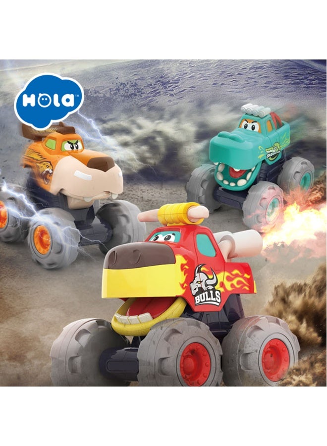 Hola Leopard Monster Truck for Toddlers 12+ Months | Friction Powered Push & Go Toy Car | Durable Animal Vehicle for Kids | No Batteries Needed - Image 3