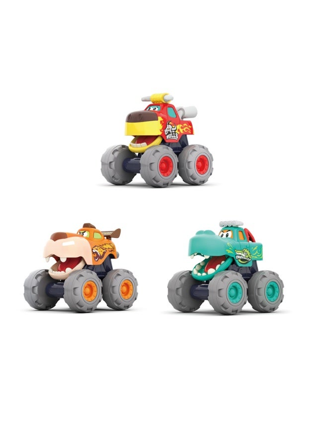 Hola Leopard Monster Truck for Toddlers 12+ Months | Friction Powered Push & Go Toy Car | Durable Animal Vehicle for Kids | No Batteries Needed - Image 4