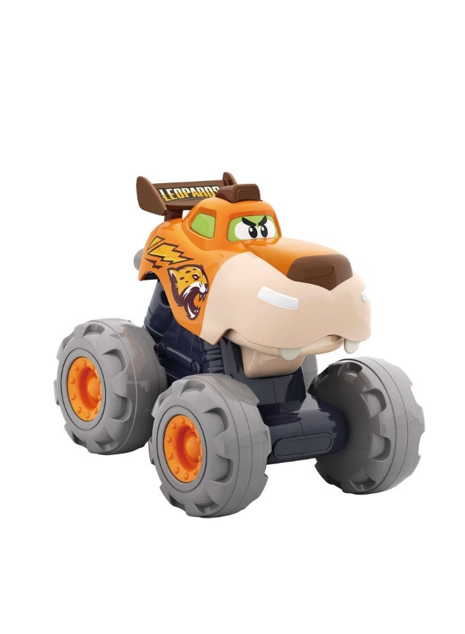 Hola Leopard Monster Truck for Toddlers 12+ Months | Friction Powered Push & Go Toy Car | Durable Animal Vehicle for Kids | No Batteries Needed - Image 2