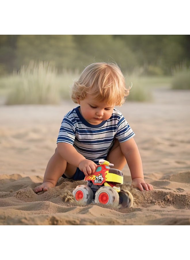 Hola Leopard Monster Truck for Toddlers 12+ Months | Friction Powered Push & Go Toy Car | Durable Animal Vehicle for Kids | No Batteries Needed - Image 1