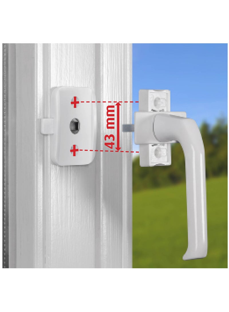 Reer Security Lock for Balcony Doors and Windows Child safety, No Drilling, Easy Installation, White - Image 2