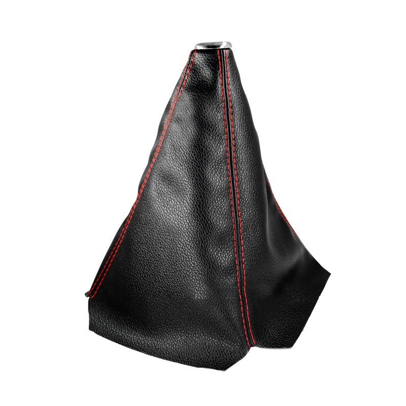 Sylvil Car Shift Knob Dust Cover Gear Shift Knob Cover for Protection Leather ManualAutomatic Shifter Shift Boots Cover Decorate Car Interior Universal Car Accessories BlackRed PU - Image 3