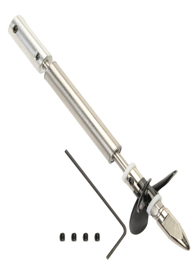 Heyiarbeit Drive Shaft Fit for 4mm Motor Shaft w Propeller and Universal Joint for RC Boat, L100mm Shaft, L50mm Sleeve, D36mm Propeller - Image 1