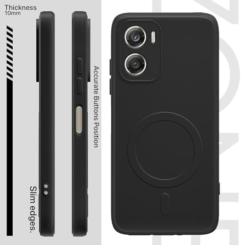 Pikkme Back Cover for Motorola Moto G06 Power Soft Matte Silicone Mag-Safe Design (Mag-Safe Not Support) Camera Protection | Slim Fit Bumper Cover (Black) - Image 3
