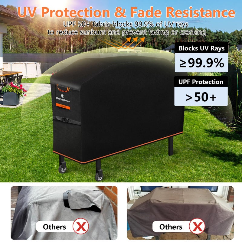 GuardKove Griddle Cover for Blackstone 28" Griddle with Hood, 2026 Upgraded 1000D Heavy Duty Waterproof Flat Top 5483 Grill Cover, Tear & Fade Resistant with Buckle & Air Vents, Fits Blackstone 2 Burner Griddle - Image 5