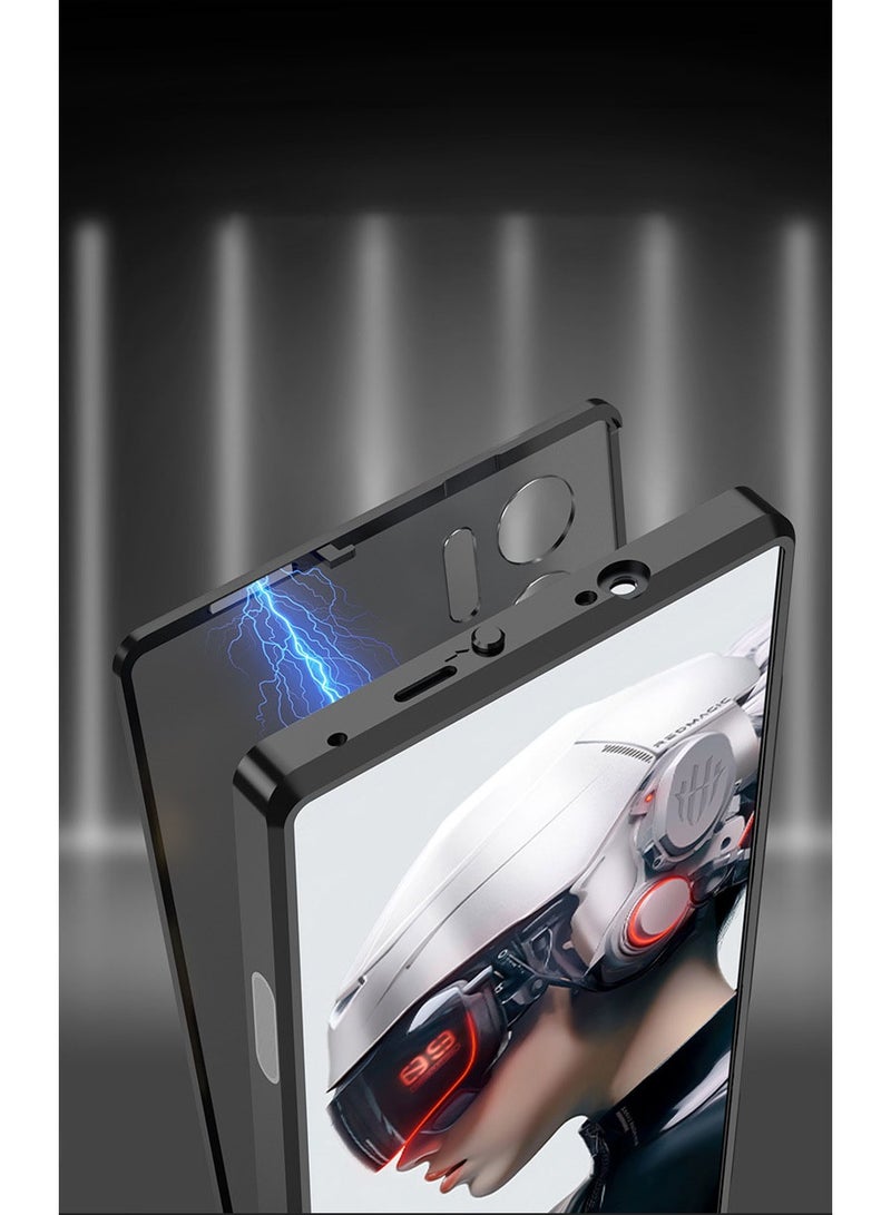 Case Compatible with ZTE Nubia Red Magic 10 Pro/10 Pro+ 5G Case, Aluminium Alloy Metal Frame Matte Frosted Translucent Back Cover Shockproof Protective Shell - Image 2