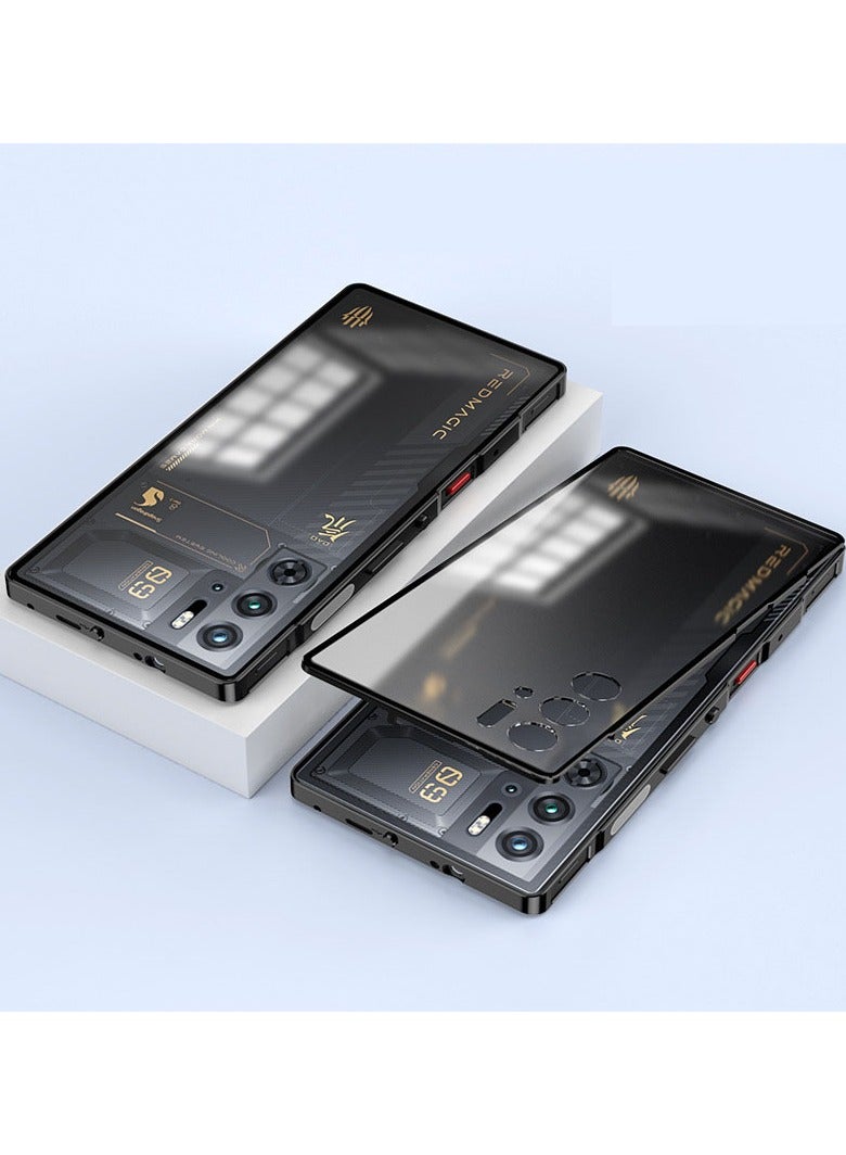 Case Compatible with ZTE Nubia Red Magic 10 Pro/10 Pro+ 5G Case, Aluminium Alloy Metal Frame Matte Frosted Translucent Back Cover Shockproof Protective Shell - Image 1