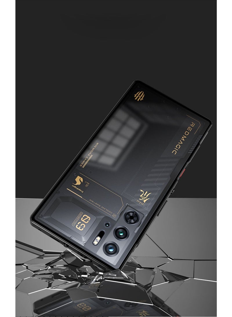 Case Compatible with ZTE Nubia Red Magic 10 Pro/10 Pro+ 5G Case, Aluminium Alloy Metal Frame Matte Frosted Translucent Back Cover Shockproof Protective Shell - Image 4