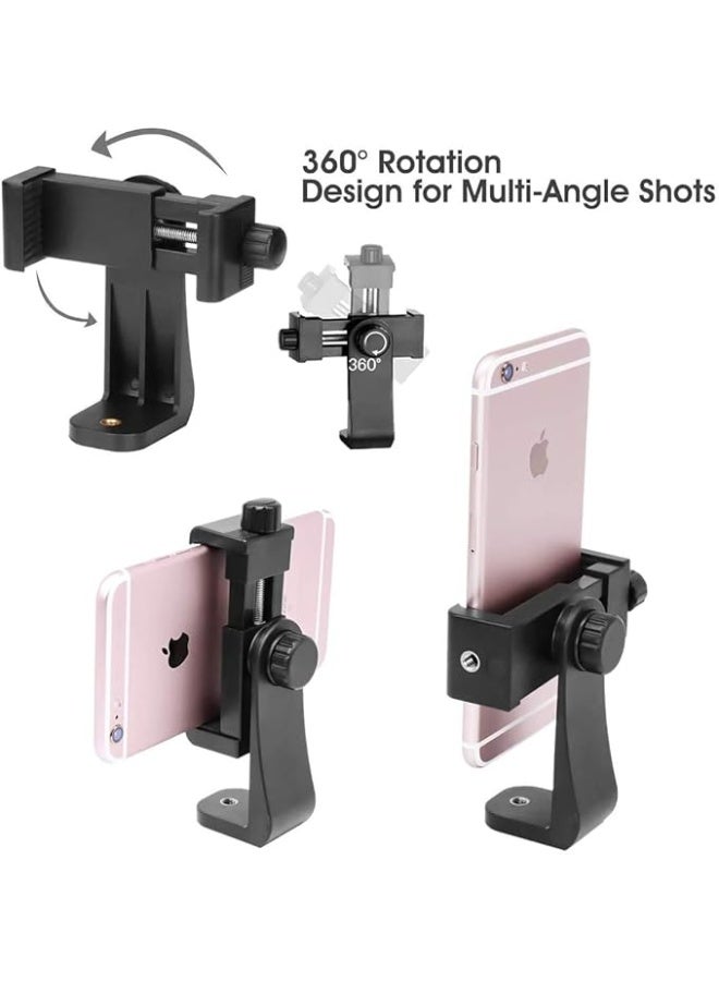 Universal Vertical Tripod Adapter - 360° Rotating Phone Holder with Bluetooth Remote - Easy-to-Use Clamp for Stable Video & Selfie Stick  🔵 Product Title (Arabic) - Image 3