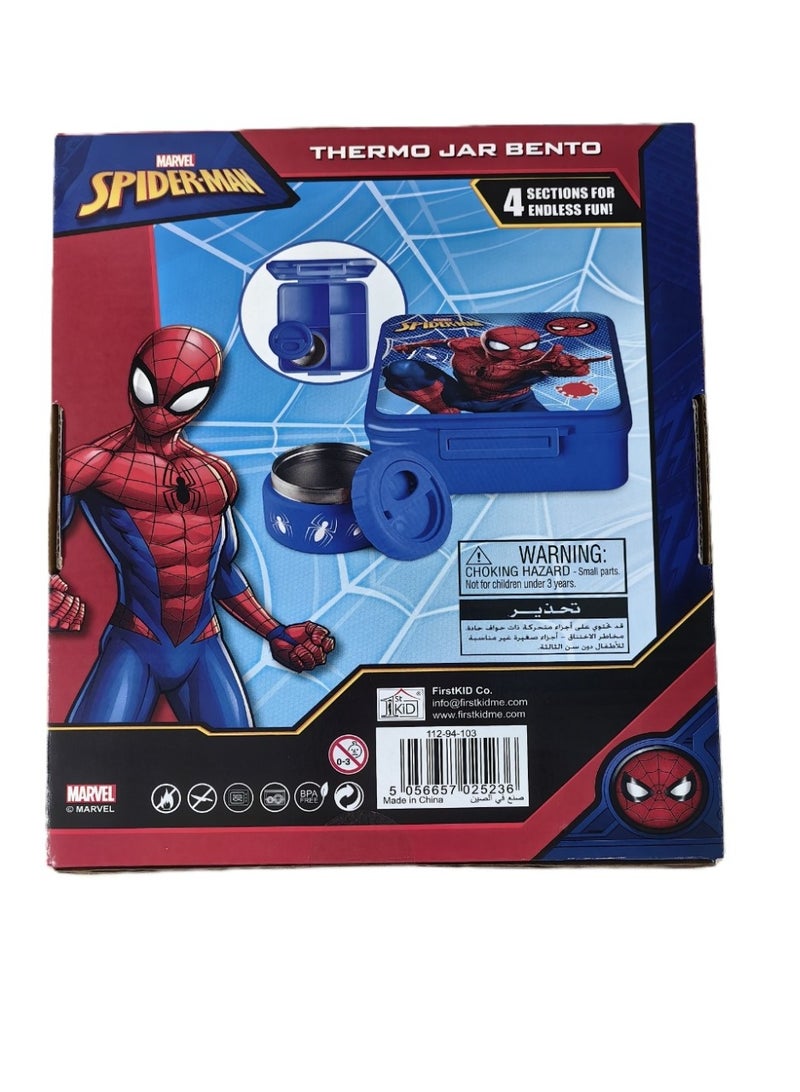 MARVEL صندوق غداء سبايدر مان المميز (ساخن وبارد) مع جرة – مجموعة غداء أبطال مارفل الخارقين – مقاوم للتسرب ومثالي للمدرسة - Image 3