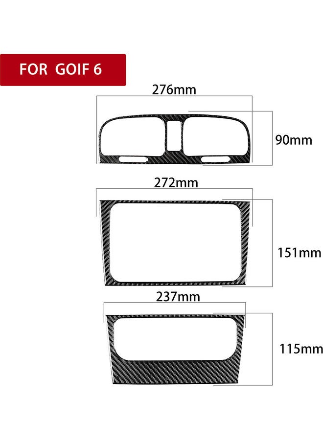 NIBEMINENT Car Carbon Fiber Air Vent Sticker Set - Image 4