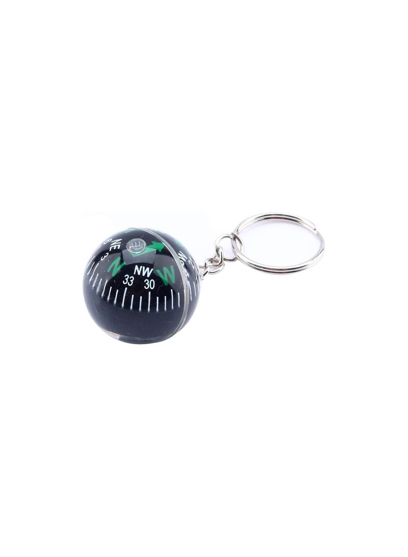 GGOOT Ball Keychain Compass-28mm Spherical Keychain Liquid-Filled Compass for Camping Hiking Trip Outdoor - Image 1