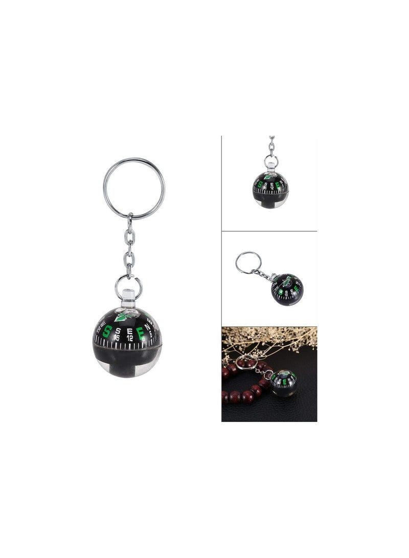 GGOOT Ball Keychain Compass-28mm Spherical Keychain Liquid-Filled Compass for Camping Hiking Trip Outdoor - Image 3
