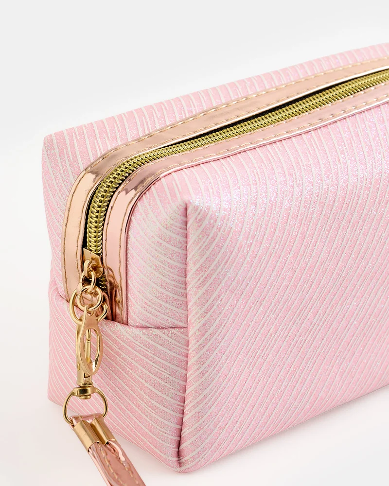 REDTAG Women Pink Embellished Cosmetic Bag